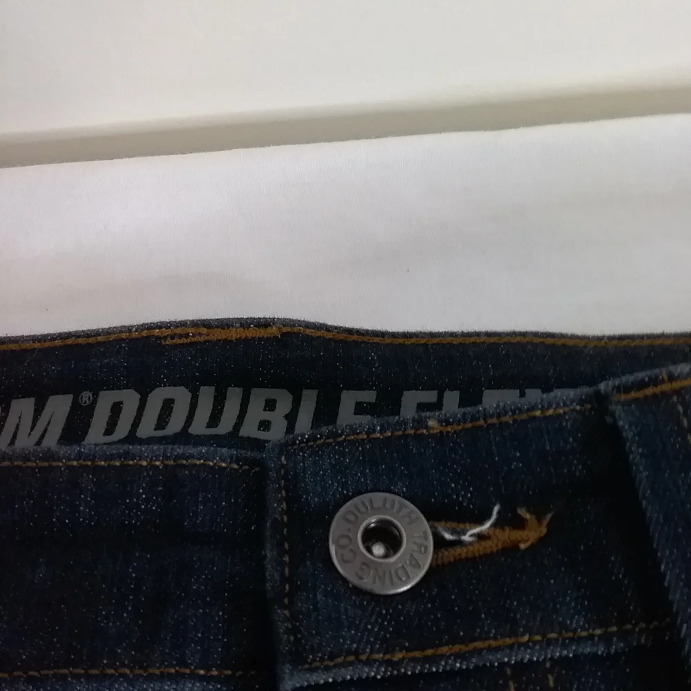 SOLD Duluth Trading NWOT Men's Indigo Ballroom Double Flex Slim Fit Jeans 36x32 - Picture 2 of 14